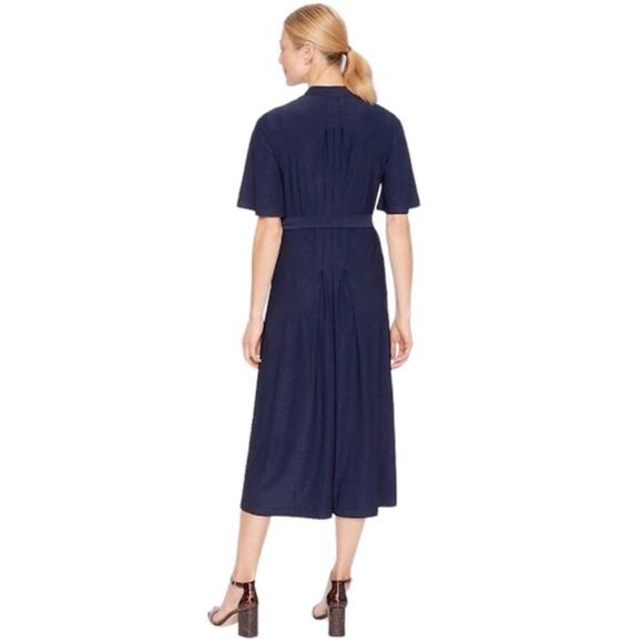 J. MCLAUGHLIN Shiloh Jersey Midi Dress Navy Blue Medium M - Picture 3 of 10